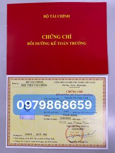 Chứng chỉ kế toán trưởng